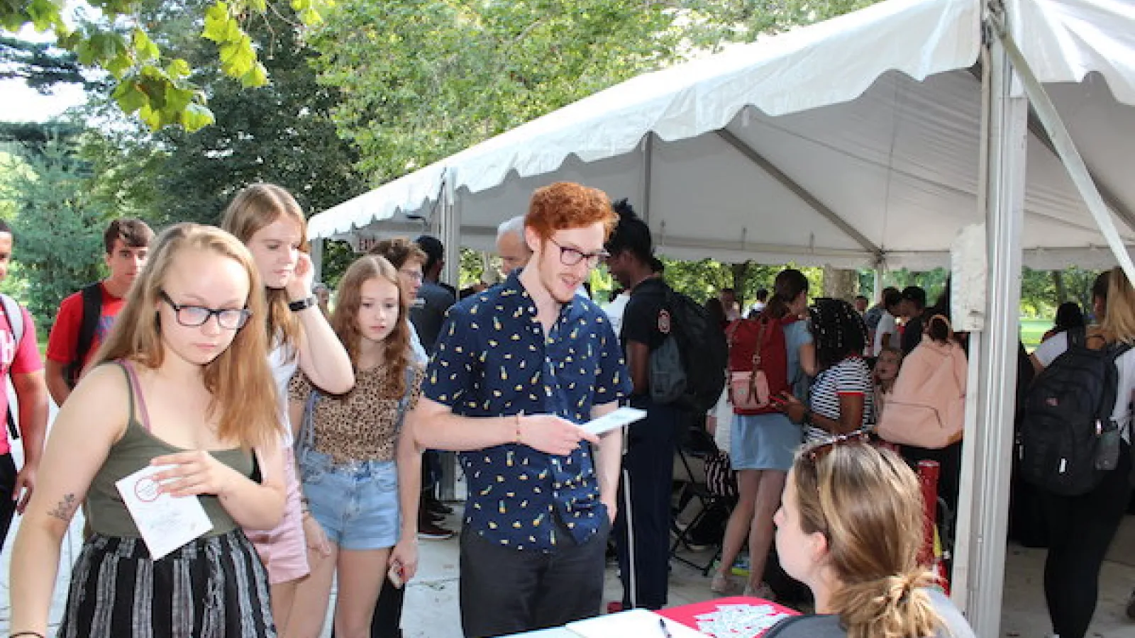 Students attending Political Science event