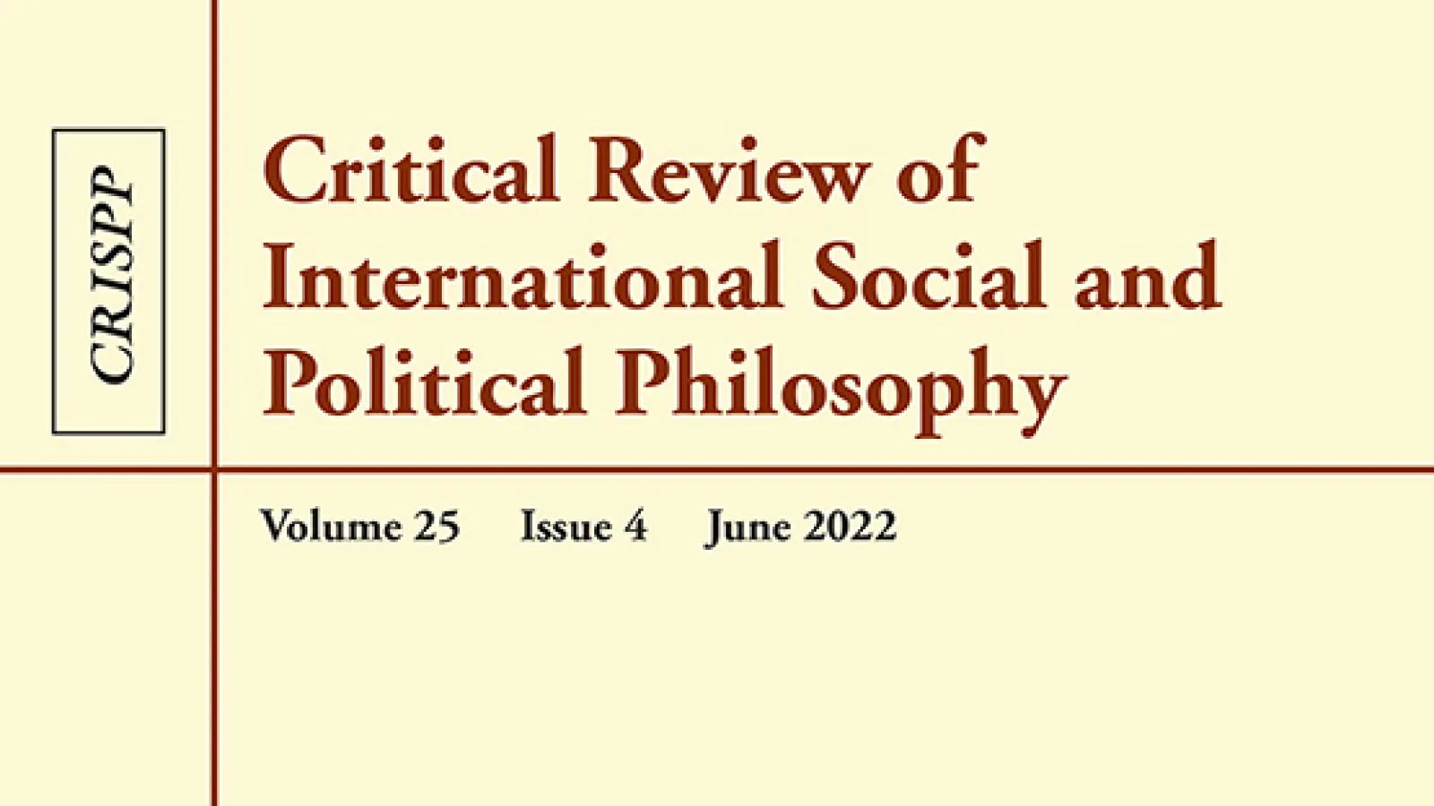 CRISPP Vol. 25 Issue 4